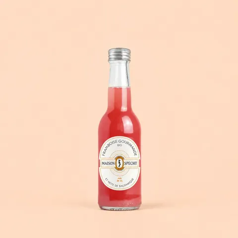 Jus Framboise gourmande et note de Balsamique, Maison Specht