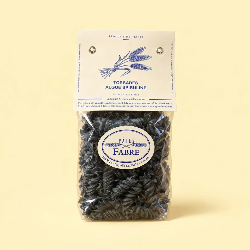Torsades à l’Algue Spiruline, Pâtes Fabre